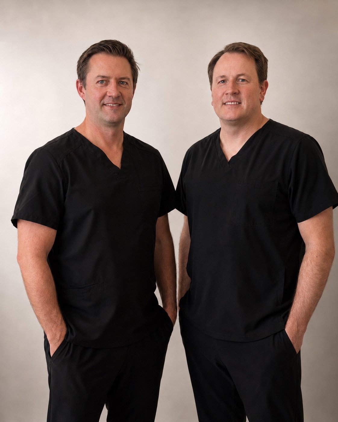 Dr. Mike McKee (left) and Dr. Conner Hendry (right) of Coalhurst Dental